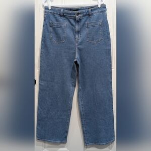 Joe Fresh ❤️ Jillian Harris Stylish Denim High Rise Wide Leg Women's Jeans 32